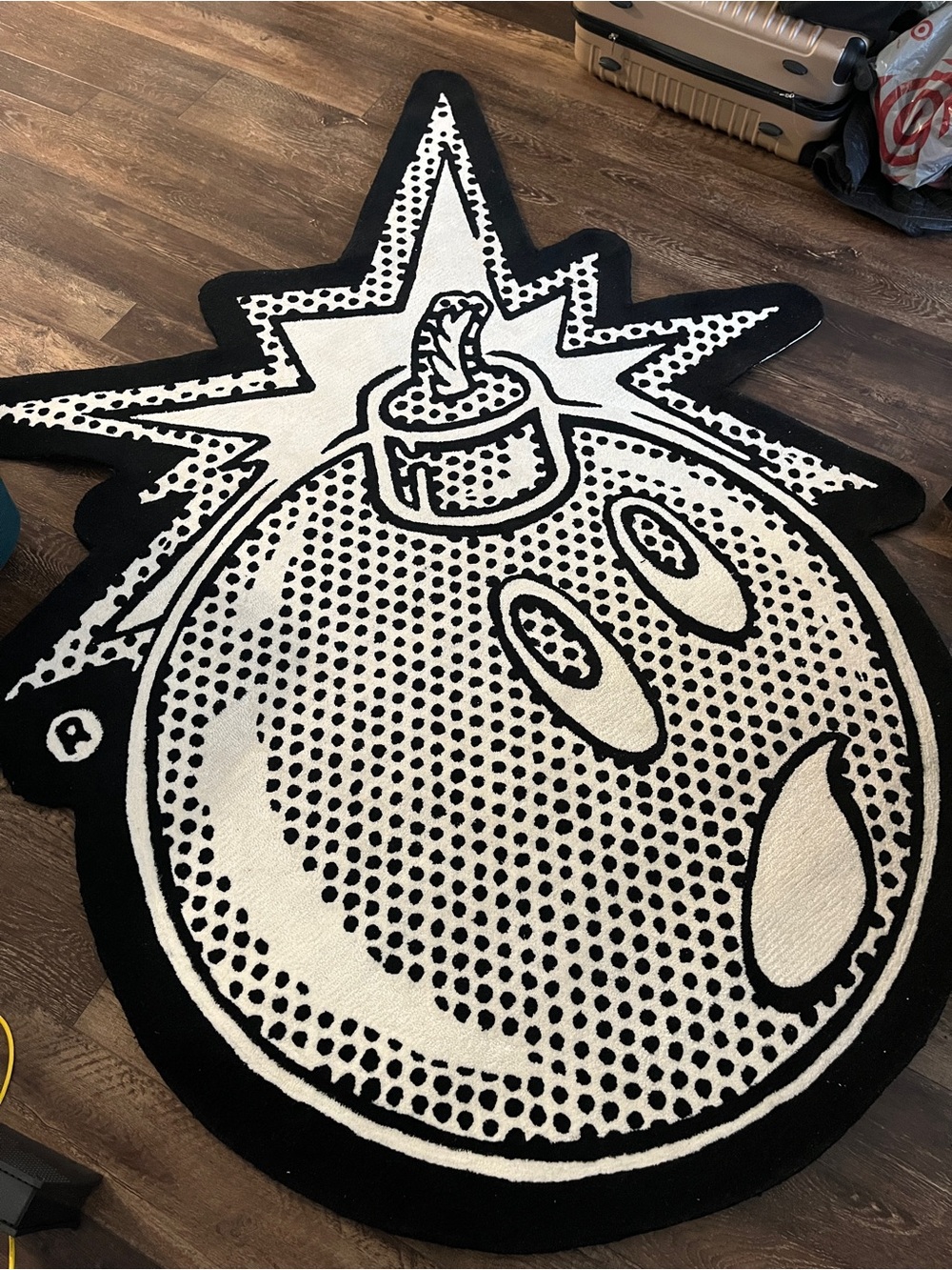 The Hundreds Bomb Area Rug -Black & White
